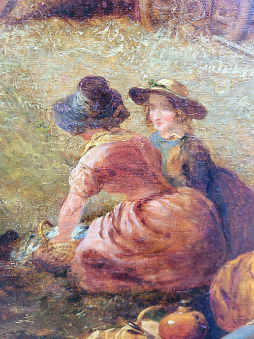 Picnic durante il raccolto, William I Shayer Senior, Hst, XIX secolo