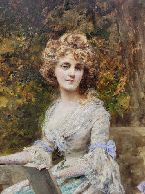  My Lady, Yeend King, Huile Sur Toile Encadrée, XIXème Siècle