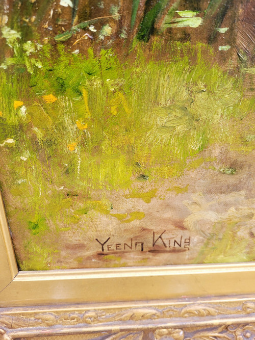  My Lady, Yeend King, Huile Sur Toile Encadrée, XIXème Siècle