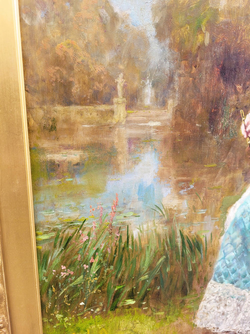  My Lady, Yeend King, Huile Sur Toile Encadrée, XIXème Siècle