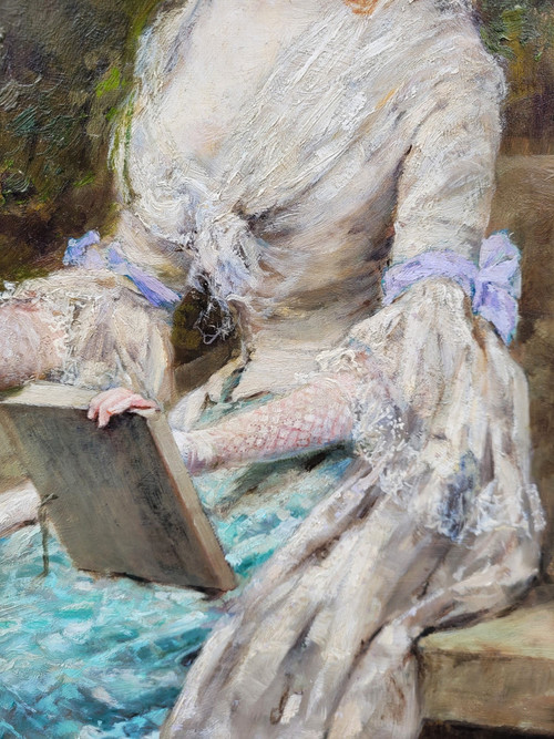  My Lady, Yeend King, Huile Sur Toile Encadrée, XIXème Siècle