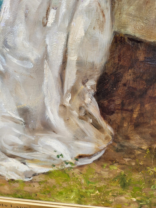  My Lady, Yeend King, Huile Sur Toile Encadrée, XIXème Siècle