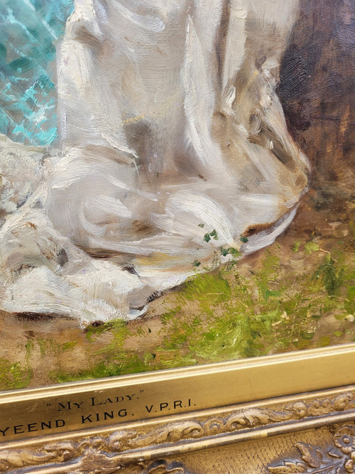  My Lady, Yeend King, Huile Sur Toile Encadrée, XIXème Siècle