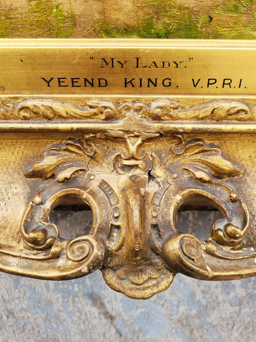  My Lady, Yeend King, Huile Sur Toile Encadrée, XIXème Siècle