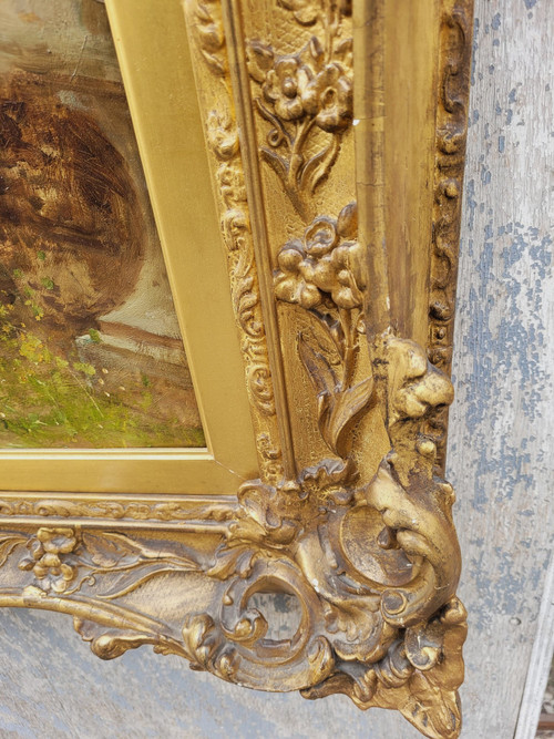  My Lady, Yeend King, Huile Sur Toile Encadrée, XIXème Siècle
