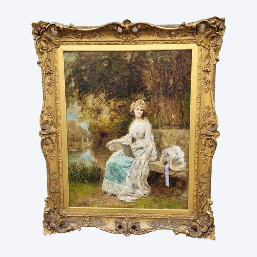  My Lady, Yeend King, Huile Sur Toile Encadrée, XIXème Siècle