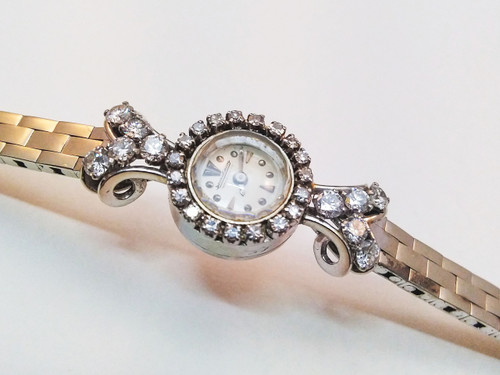 JAEGER LECOULTRE, FEMME, Diamants & Or blanc 18C