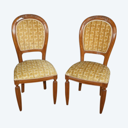 Pair of Blond Mahogany Chairs, Art Deco – 1940