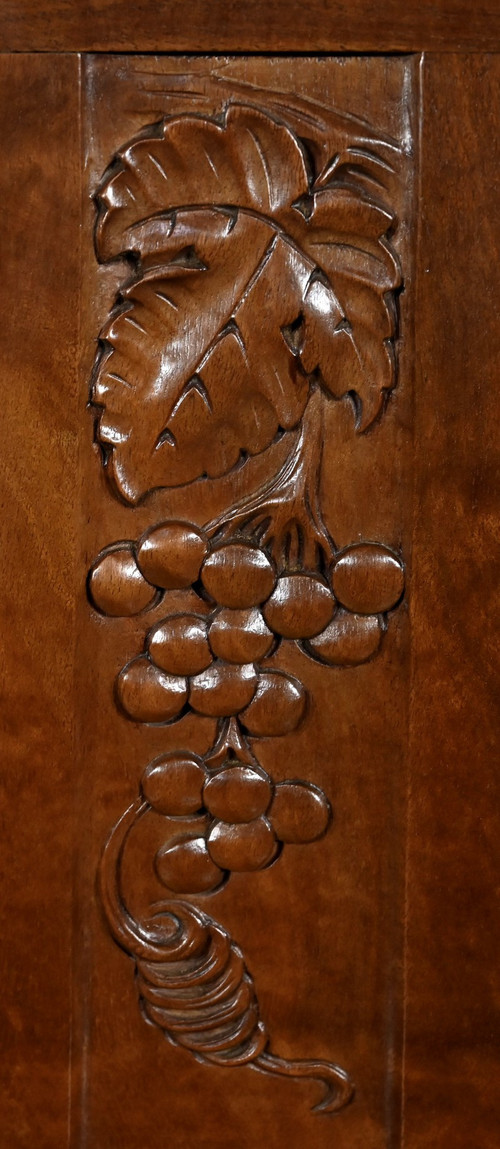 Suite of 6 Art Deco Chairs in Solid Mahogany – 1940
