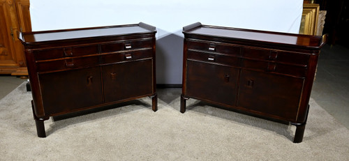 Paar kleine Sideboards aus lackiertem Holz – 1940
