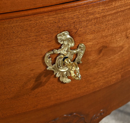 Commode Sauteuse en Acajou Massif, style Louis XV – Fin XIXe