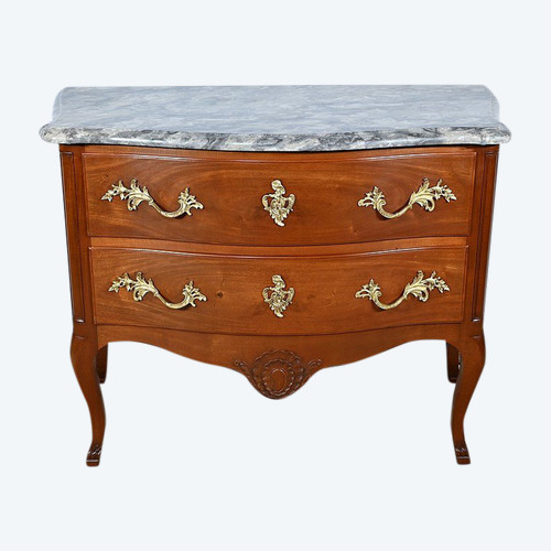 Commode Sauteuse en Acajou Massif, style Louis XV – Fin XIXe