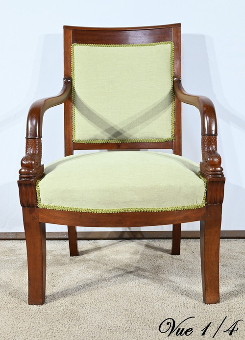 Fauteuil en Acajou de Cuba, époque Empire – Début XIXe