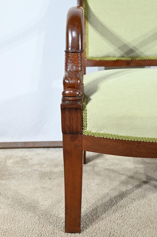 Fauteuil en Acajou de Cuba, époque Empire – Début XIXe