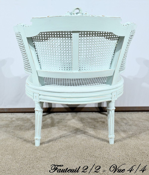 Duchesse Brisée en Hêtre Réchampie, style Louis XVI – 2ème Partie XIXe