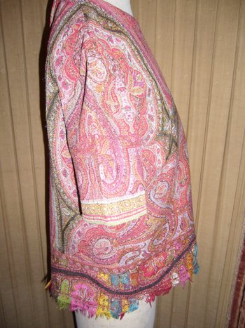 Corsage ancien taillé dans un cachemire  des Indes du XIXe siècle