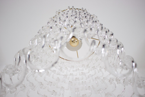 Angelo Mangiarotti style Murano chandelier.