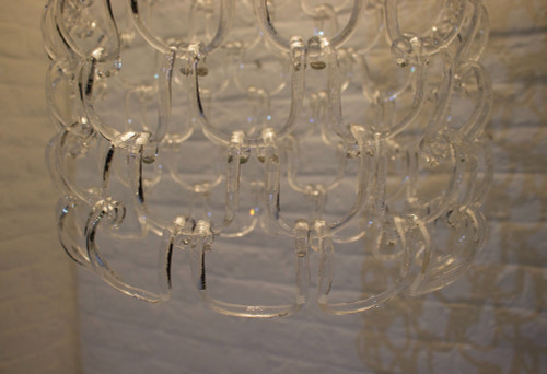 Angelo Mangiarotti style Murano chandelier.