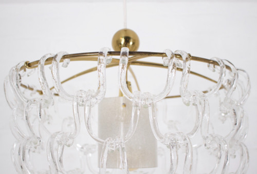 Angelo Mangiarotti style Murano chandelier.