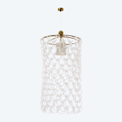 Angelo Mangiarotti style Murano chandelier.