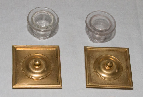 Calamaio In Mogano E Bronzo Dorato Epoca Napoleone III