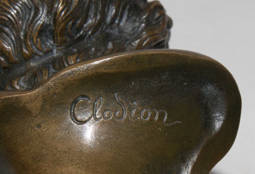 Busto di bambino in bronzo firmato Clodion, inizi del XIX secolo