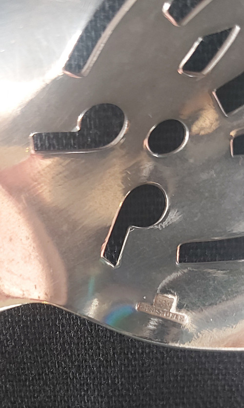 Christofle silver metal ice cube bucket and spoon