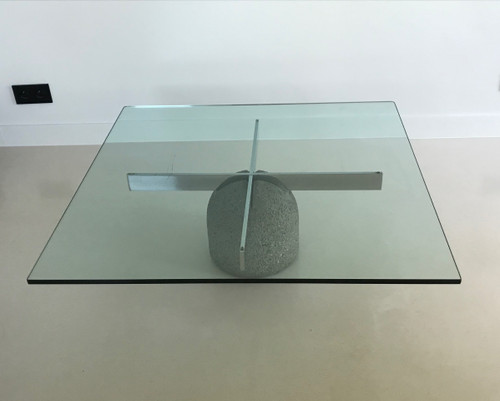 Table basse "Paracarro" de Giovanni Offredi, Italie années 70