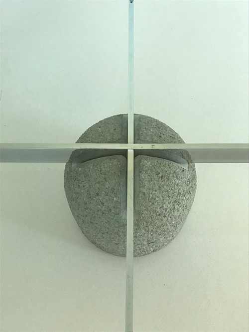 Table basse "Paracarro" de Giovanni Offredi, Italie années 70