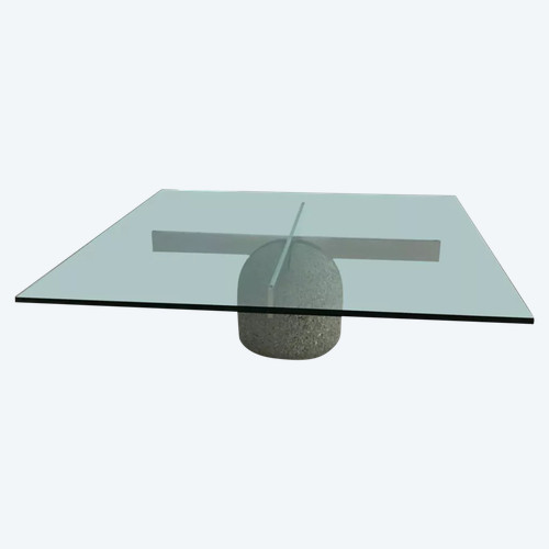 Table basse "Paracarro" de Giovanni Offredi, Italie années 70