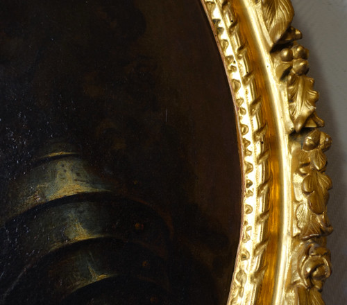 French School of the 17th century, portrait of an aristocratic officer in armor, Louis XIV period