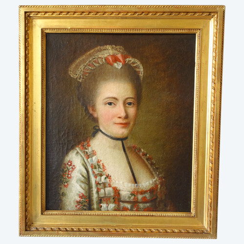 French school of the 18th century, portrait of an aristocrat, oil on canvas signed and dated 1768