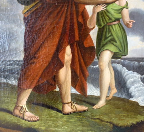 French school of the 19th century, Homer after François Gérard, mythological scene