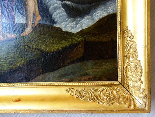 French school of the 19th century, Homer after François Gérard, mythological scene