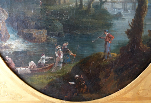 French school from the beginning of the 19th century, Château du Dauphiné, oil on canvas