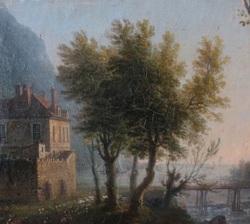 French school from the beginning of the 19th century, Château du Dauphiné, oil on canvas