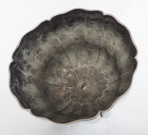 Campana con Stemma Imperiale di Christofle, metallo argentato - periodo Napoleone III
