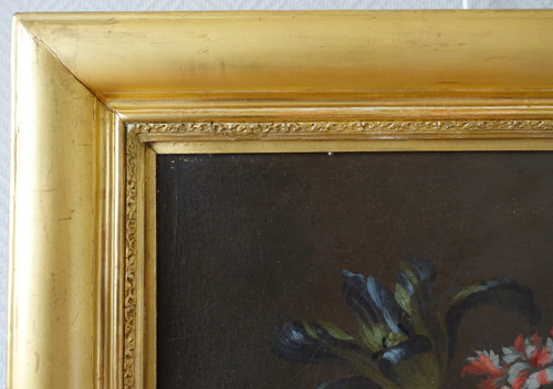 Französische Schule des 19. Jahrhunderts: Blumengemälde um 1800 – 80,2 cm x 67,7 cm