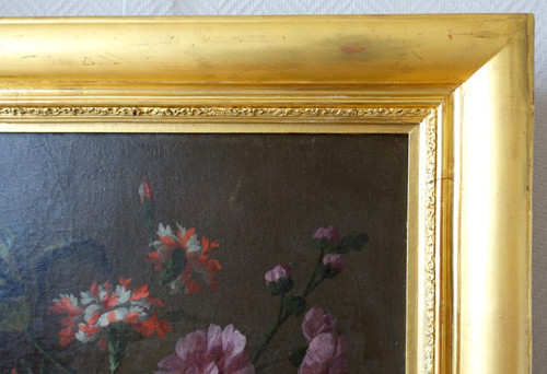 Französische Schule des 19. Jahrhunderts: Blumengemälde um 1800 – 80,2 cm x 67,7 cm