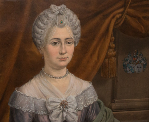  Paire De Grand Portraits époque  XIXe Siècle