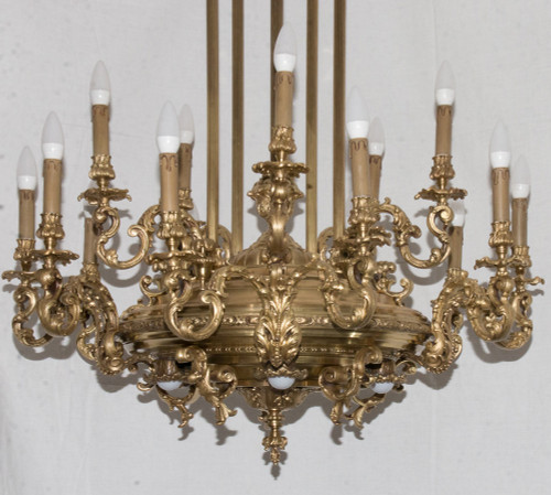 Large Chandelier In Gilt Bronze Napoleon III Period
