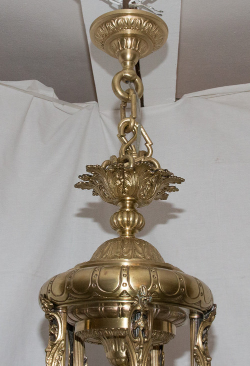 Large Chandelier In Gilt Bronze Napoleon III Period