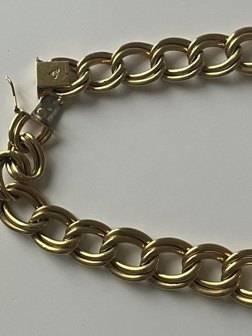 5301- Collier Or Jaune Doubles Maillons