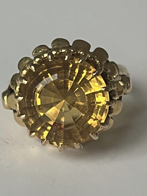 5302- Bague Or Jaune Citrine