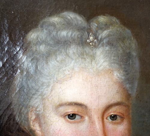 French school of the 18th century, large portrait of Princess of the Blood, Louis XIV period around 1700