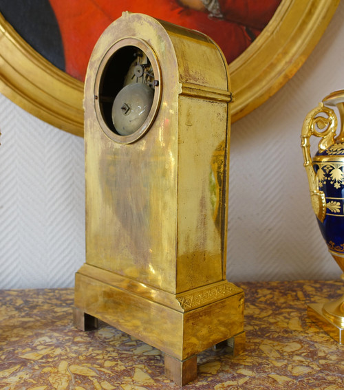Orologio terminale in bronzo cesellato e dorato epoca Restaurazione Impero Primavera - 35,5 cm