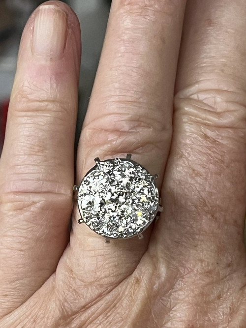 4265- Anello Marguerite Oro bianco Diamanti 1,80 carati