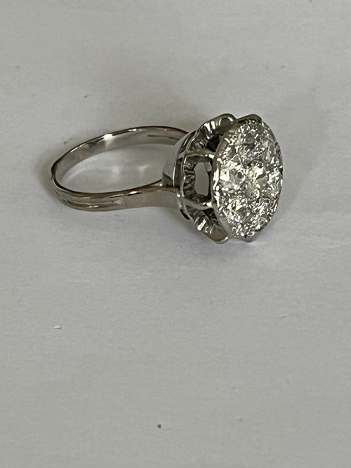 4265- Anello Marguerite Oro bianco Diamanti 1,80 carati