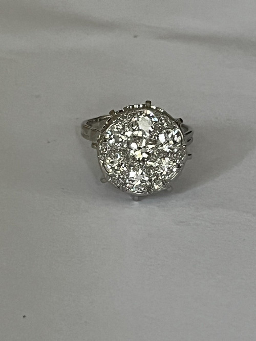 4265- Anello Marguerite Oro bianco Diamanti 1,80 carati
