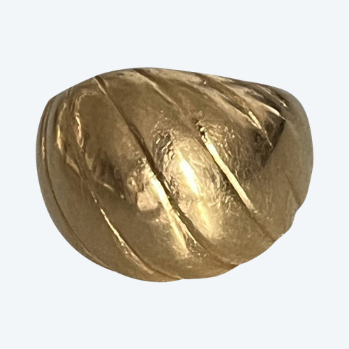 5343- Anello Bombée in oro giallo